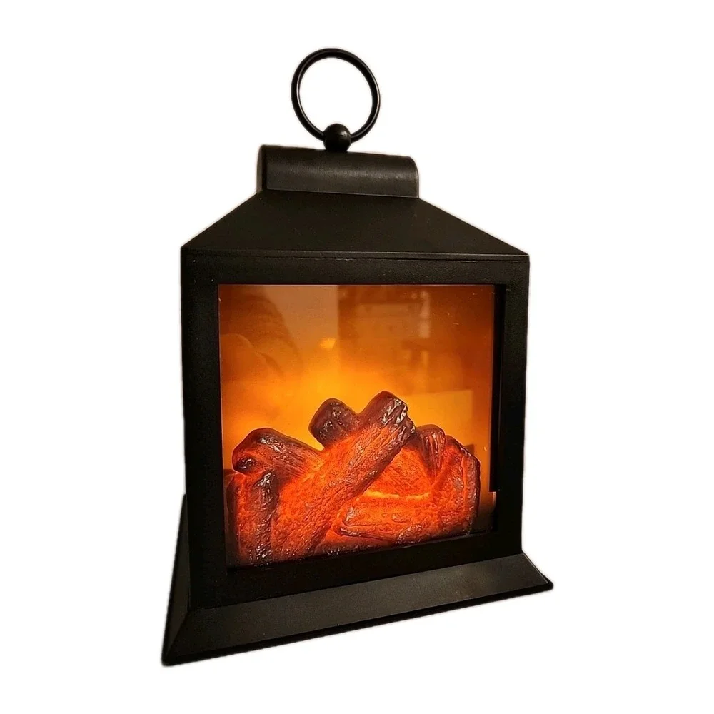 New‎ Greyson Home Westmor Tabletop LED Fireplace #767616 Black On/Off Timer NIB